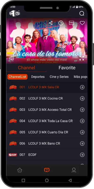 Canales en vivo de Magis TV en pantalla grande